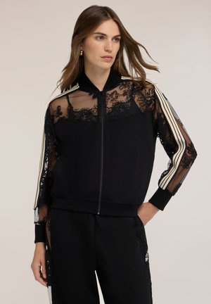 Motivi, FELPA APERTA CON PIZZO (ITALIAN SIZE) - Mikina na zip - nero
