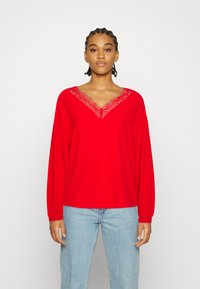 Vero Moda VMLYRA V NECK - Blusa - goji berry