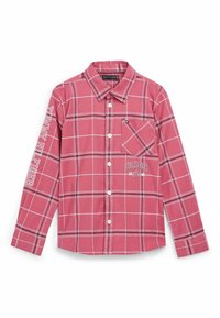Tommy Hilfiger STRETCH OXFORD  CHECK - Camisa - bing cherry