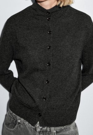 Cardigan - mottled light grey