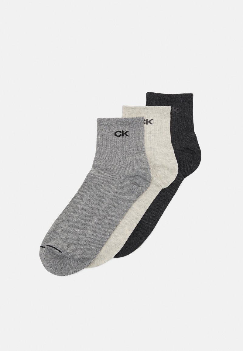 Calvin Klein Underwear MEN SHORT SOCK 3 PACK - Socks - mid grey melange ...