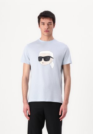 CREW NECK - Print T-shirt - ice blue