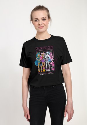 MONSTER HIGH - FIERCE AND FEARLESS - T-shirt imprimé - black