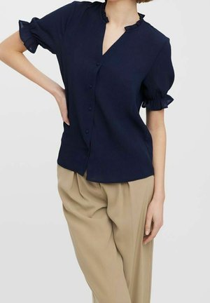 Button-down blouse - dark blue