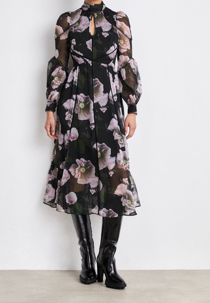 ted baker black floral dress Day - Length: Mini