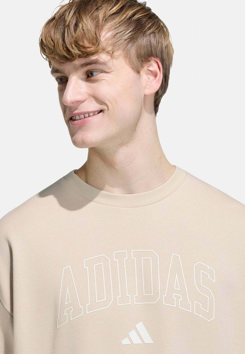 adidas SUDADERA SEASIONAL ESSENTIALS COLLEGIATE - Sudadera - crystal linen ivory — foto 4