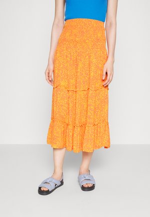Vero Moda Petite VMJENNY SMOCK CALF SKIRT - Φούστα σε γραμμή Α - georgia peach melin