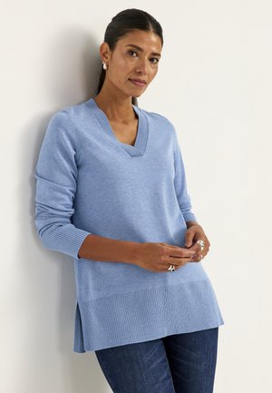 Strickpullover - blue melange