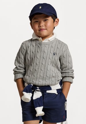 CABLE-KNIT COTTON JUMPER - Jersey de punto - andover heather