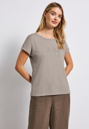 Print T-shirt - beige