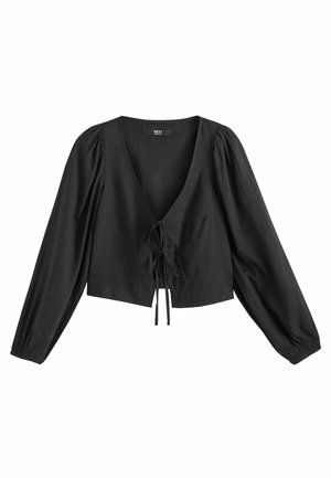 Next TIE FRONT PETITE - Bluza - black