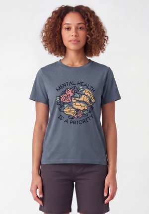 watapparel, MENTAL HEALTH - T-shirt imprimé - blue grey