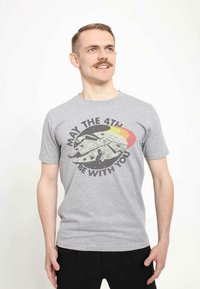 Henry Tiger STAR WARS: CLASSIC RETRO MAY FALCON UNISEX - Triko s potiskem - melange grey