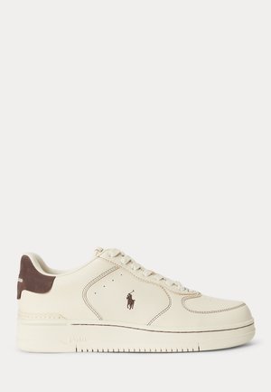 Polo Ralph Lauren MASTERS COURT LEATHER SNEAKER UNISEX - Baskets basses - ecru/dark brown