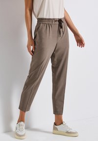 Street One - LEICHTE JACQUARD - Trousers - braun Thumbnail Image 1