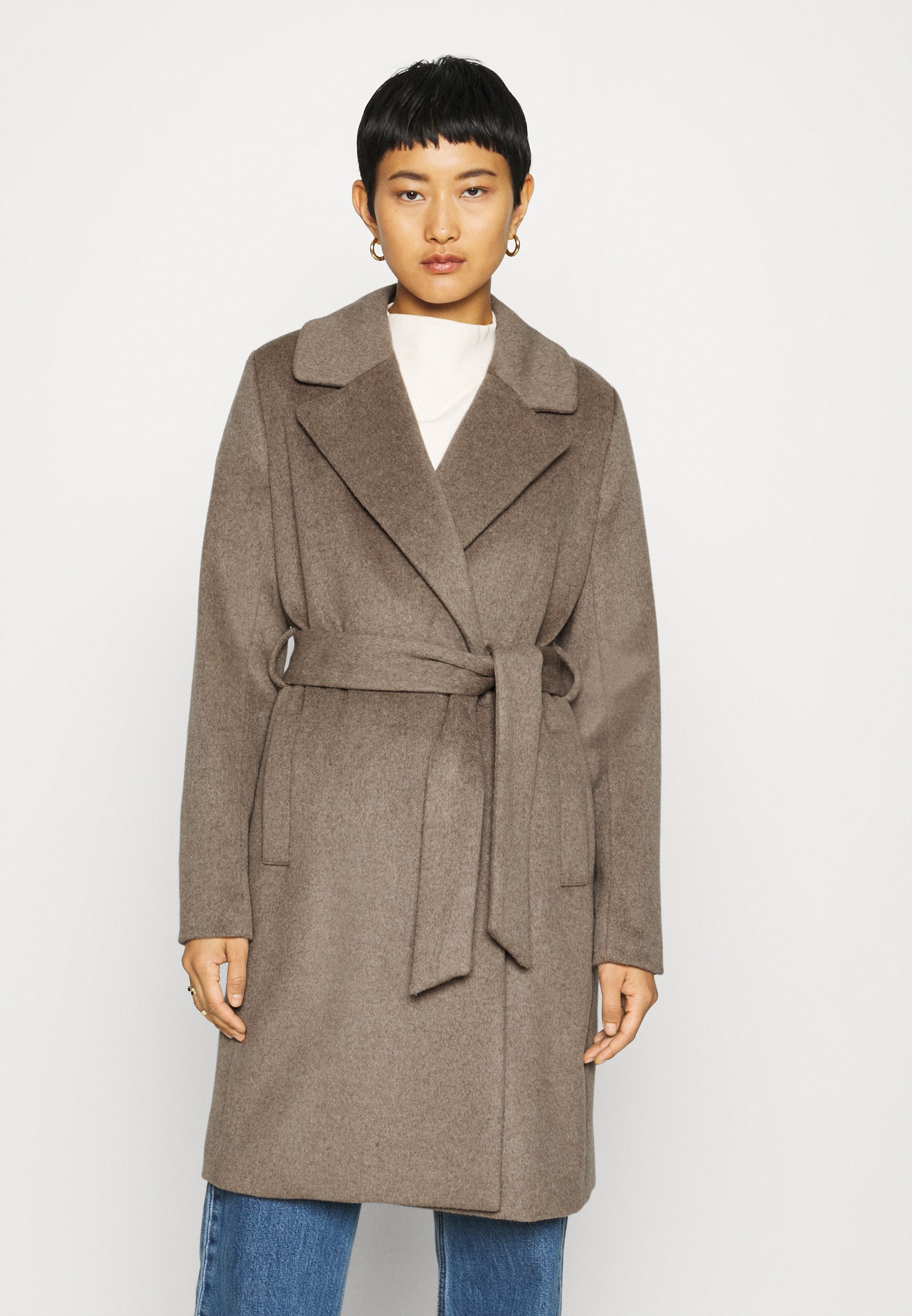 mbyM Klassischer Mantel - greige melange/beige - Zalando.de