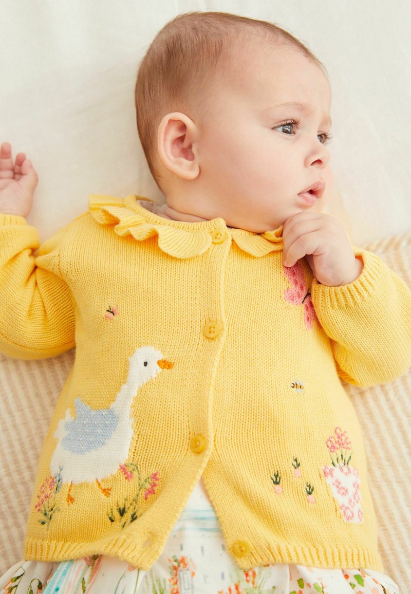 Next EMBROIDERED DUCK BABY CARDIGAN Vest yellow/geel Zalando.nl