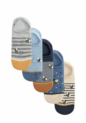INVISIBLE 5 PACK - Trainer socks - blue/yellow