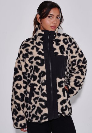 South Beach, LEOPARD BORG FLEECE ZIP THROUGH FUNNEL NECK JACKET - Fleece jacket - multi