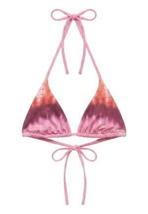 PULL&BEAR, TRIANGLE TIE-DYE - BIKINI TOP - Haut de bikini - pink