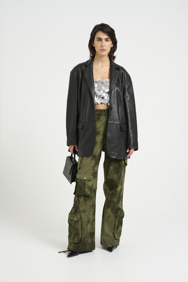 Gestuz BLAKELY - Veste en cuir - black