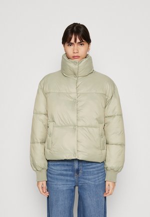 American Eagle CROPPED PUFFER - Veste d'hiver - faded olive