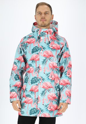 MONSOON RAIN  - Waterproof jacket - turquoise flamingo