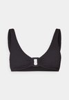 WIDE STRAP SCOOP RUCHED SQUIGGLE - Haut de bikini - true black