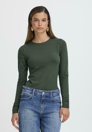 BYPAMILA LS TSHIRT - Top s dlhým rukávom - green gables melange