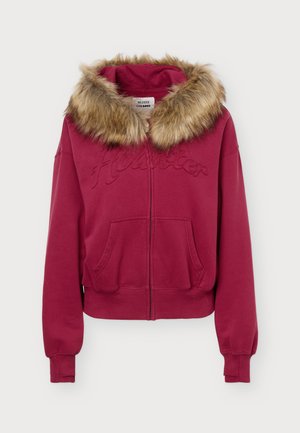 Hollister Co., GRAPHIC TRIM - Суитшърт с цип - bordeaux