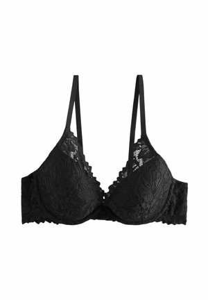 Next, PUSH UP PADDED PLUNGE FIT - LACE ULTIMATE COMFORT BRA - Push-up-bh'er - black