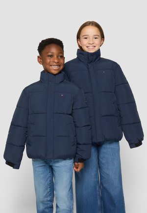 Tommy Hilfiger FLAG PUFFER JACKET UNISEX - Zimska jakna - dark night navy