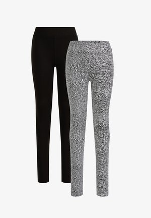 2-PACK - Leggings - Trousers - black/grey