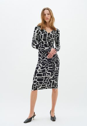 PHYLICIA - Jersey dress - black collage