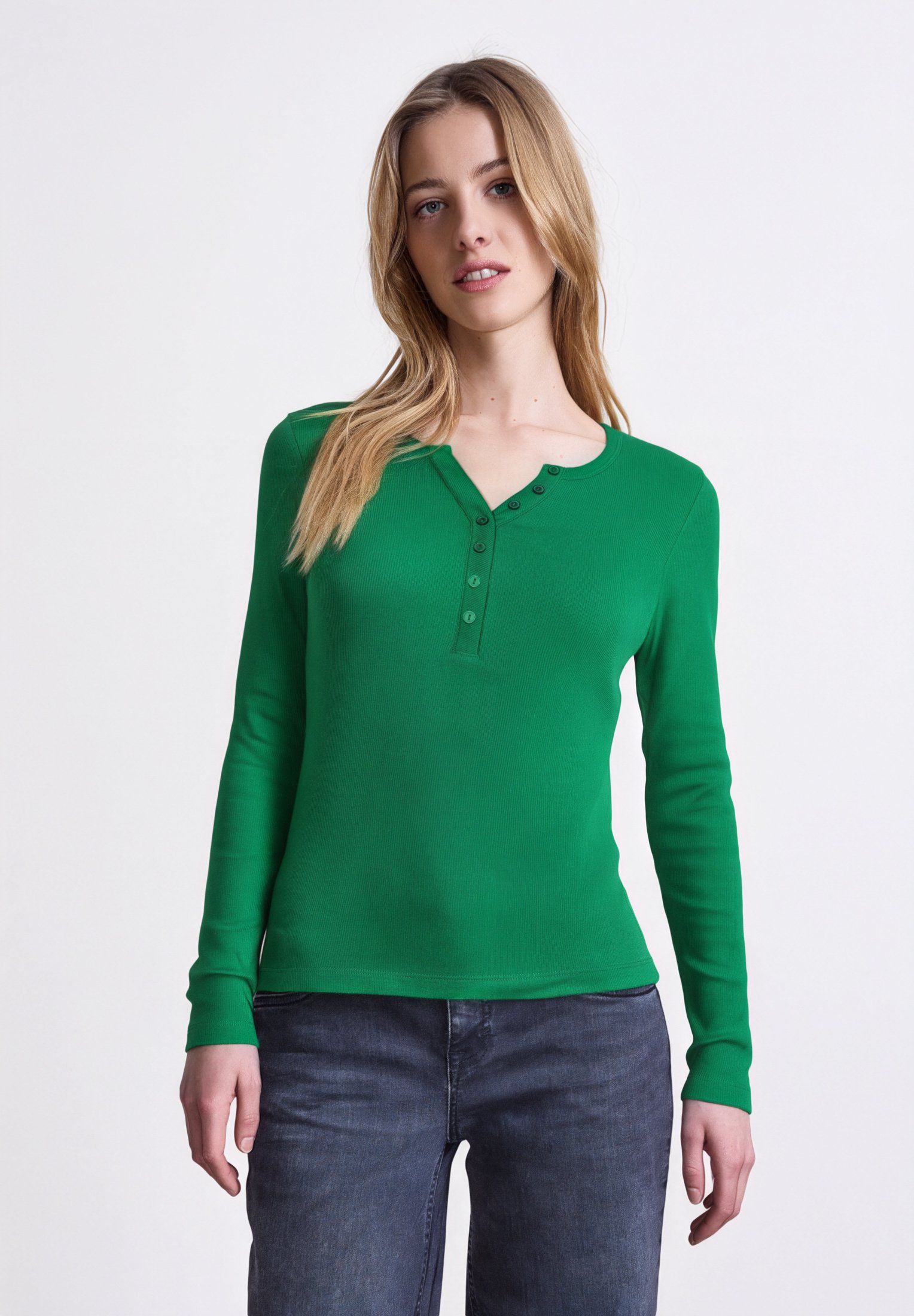 Street One Studio Maglia a Costine con Bottoni Donna