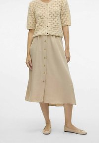 Vero Moda VMMELANEY BUTTON CALF - A-Linien-Rock - overcast