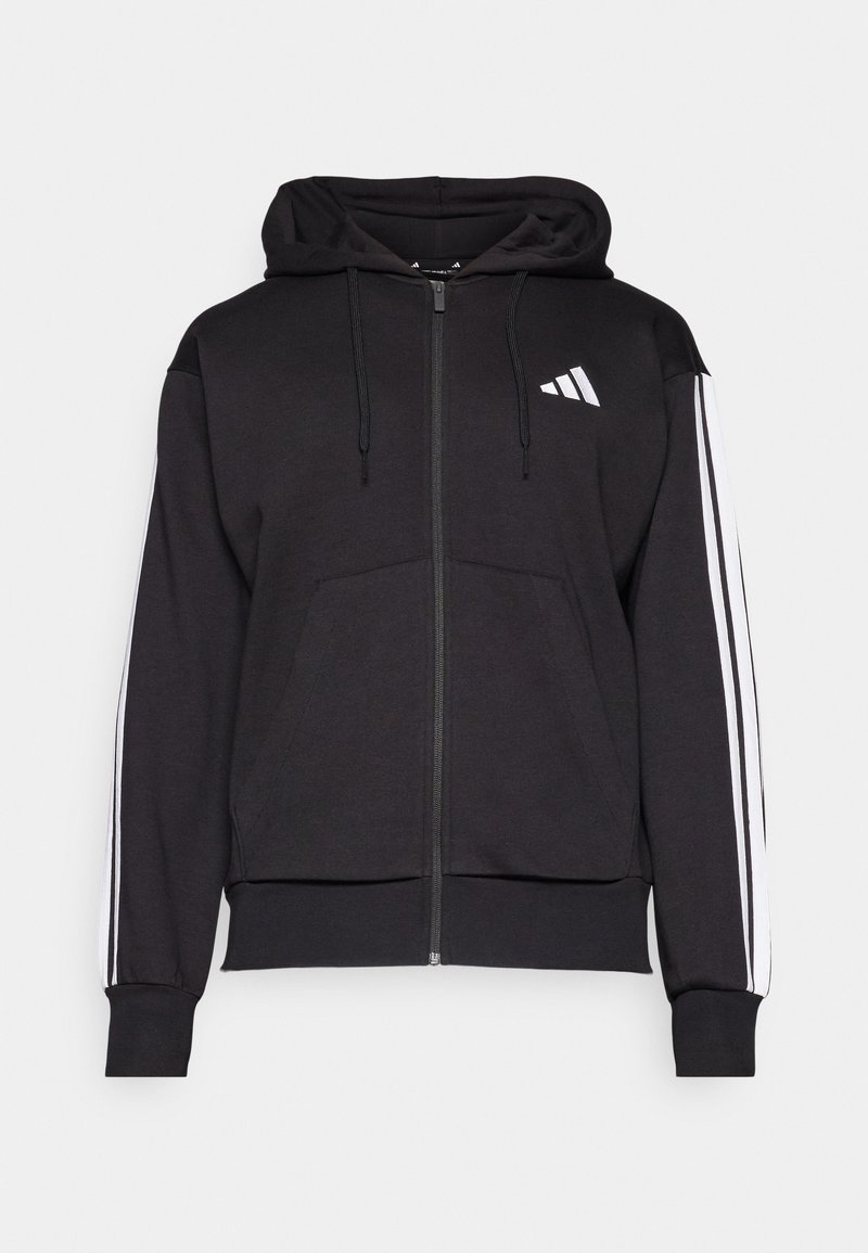 adidas Sportswear Zip-up sweatshirt black/white/black Zalando