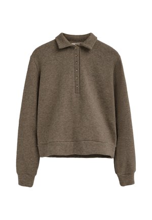 Polo Club, POLOSHIRT WOMAN ARI POLO LONG SLEEVE REGULAR FIT - Camiseta de manga larga - taupe
