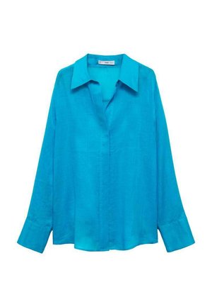 Mango CLARIETY - Button-down blouse - dark blue