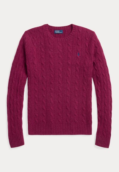 Polo Ralph Lauren CABLE KNIT WOOL CASHMERE JUMPER - Πουλόβερ - plum heather