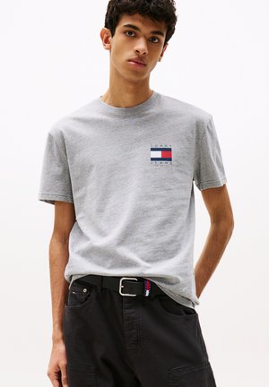 REG FLAG GRAPH BCKPRNT TEXT - T-Shirt print - grey htr