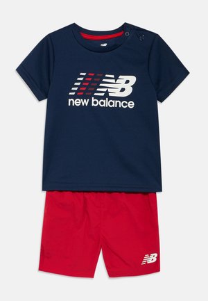 CONTRAST ATHLETIC TEE SET - Potiskana majica - navy