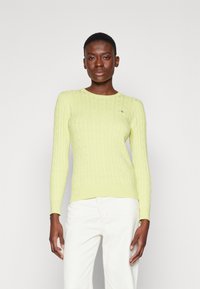 GANT STRETCH C NECK - Džemperis - pastel lime