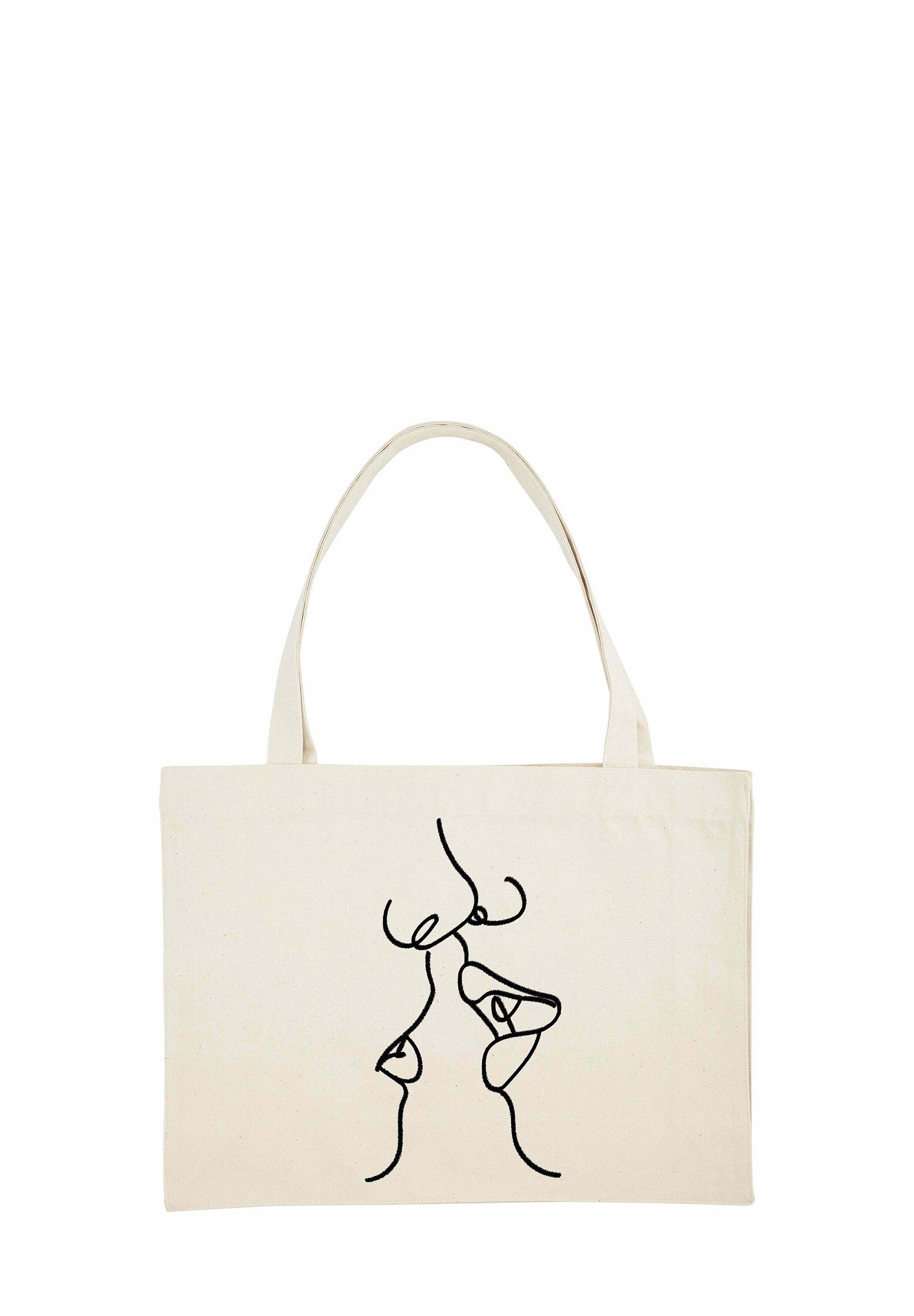 Sculpture Off White Bag Beige Mira Paris KISS PRINT Tote Bag Off