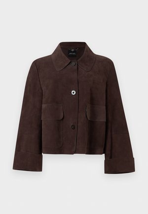 Marc Cain, Veste en cuir - seal brown