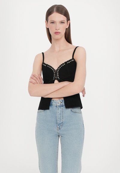 FRAME THE ARROW - Flared Jeans - blue