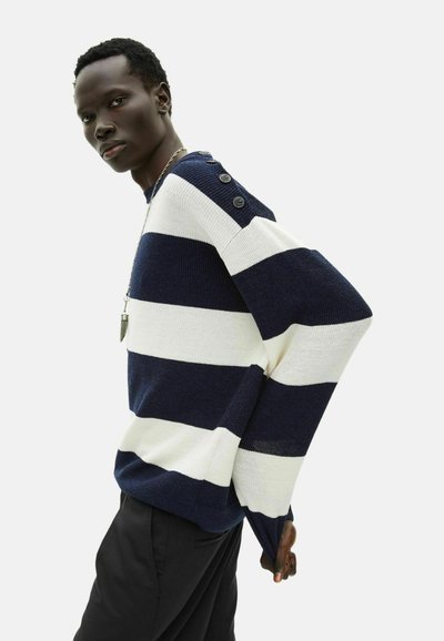 The Kooples Pullover - ecru navy