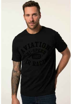 HALBARM RINGEL BRUSTPRINT - T-Shirt print - black