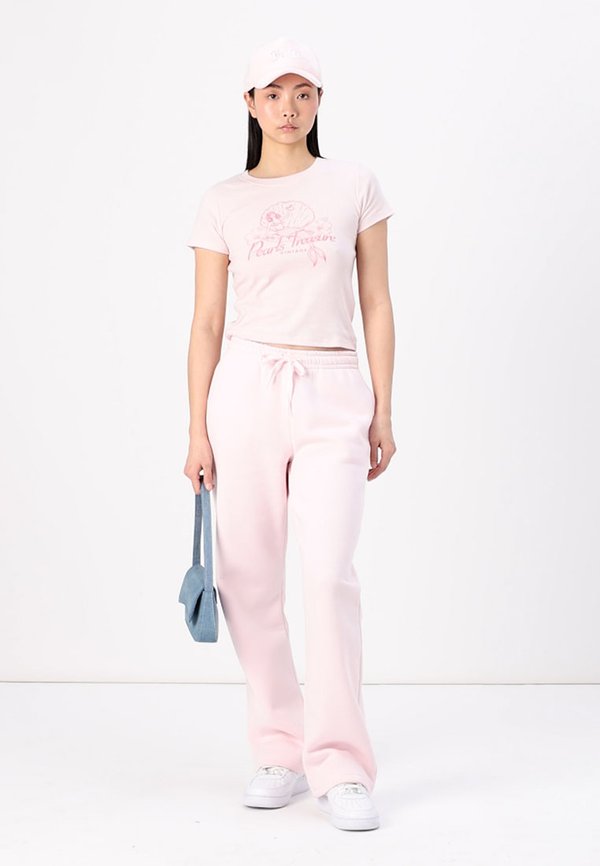 Floral Graphic Baby Tee - Print T-shirt - pale lilac2