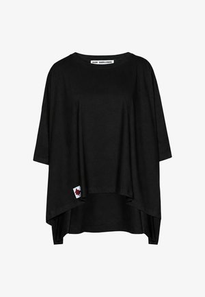 #VDR VILLADELLEROSE, PRINTED ASYMMETRIC OVERSIZE T-SHIRT - Μπλουζάκι με στάμπα - black